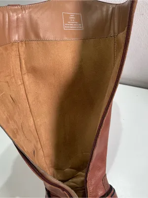 Franco Fortini Campbell Brown Leather Tall Riding Boots Knee High Women's 5.5 M thumbnail 7