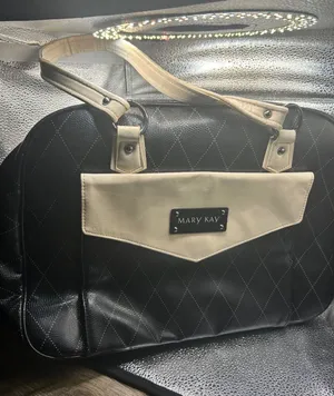Mary Kay‎ Black Quilted Travel Tote Bag Cream Trim Consultant Organizer Damask thumbnail 1