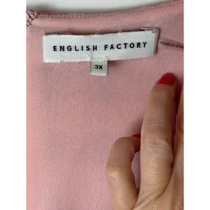 English Factory‎ Gingham Babydoll Dress Women 3X Pink Puff Sleeve Tiered Boho thumbnail 10