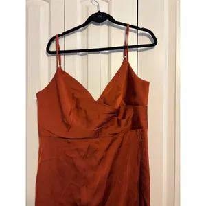 AZAZIE‎ Sukia Paprika Mermaid Satin Bridesmaid Dress Satin Rust Formal Gown 16 thumbnail 4