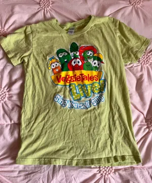 Veggie tales merch Green Size XS thumbnail 1