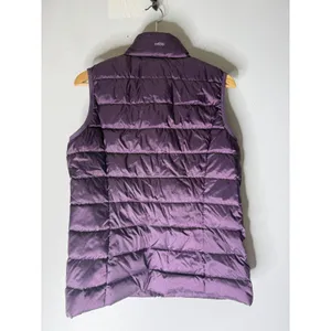 Eddie Bauer EB650 Purple Down Puffer Vest Womens Medium Full Zip Quilted Layer thumbnail 2
