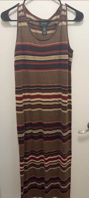 Vintage Lauren Ralph Lauren Striped Knit Maxi Dress thumbnail 1
