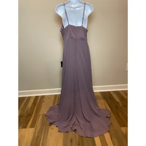 Lulus Long Purple Layered Chiffon Dress Size M New With Tag thumbnail 5