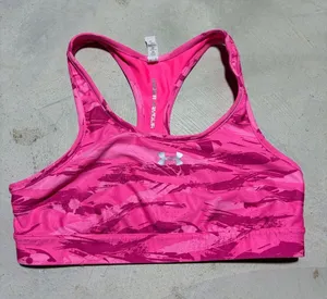 Under Armour Pink Racerback Sports Bra camo medium thumbnail 1