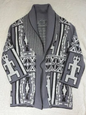 Vintage 70s Cowchain Critter Knit Cardigan Sweater Womens‎ Small thumbnail 1
