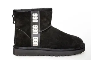 UGG Mini Black Side Stripe Boot thumbnail 1