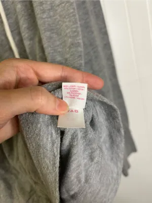 Victoria's Secret PINK Gray Lightweight Zip-Up Hoodie Size Large thumbnail 5