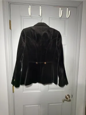 Banana Republic Black Velvet Three-Button Blazer thumbnail 4