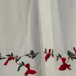 Orvis White Northern Cardinal Bird Floral Button Down Shirt Women Sz 18 VTG thumbnail 9