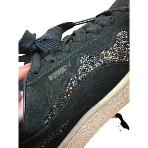 Puma Black Swarovski Crystal Suede Low Top Sneakers Women Sz 6 thumbnail 7
