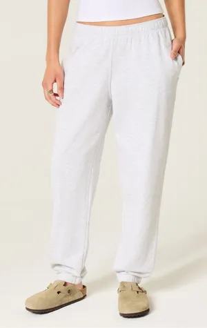 Hollister Light Heather Grey Fleece Joggers thumbnail 1