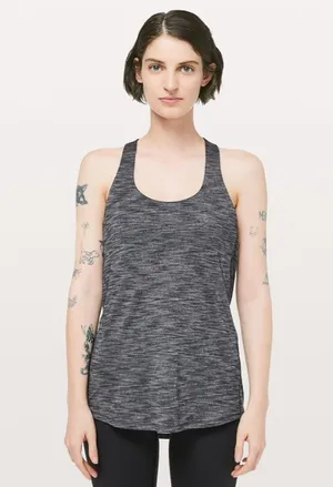 Lululemon Slay the Studio 2-in-1 Tank Gray & Black Sz 10 thumbnail 1