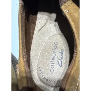 Brand New Clarks Women's Size 7.5 Dark Tan Brown Clogs Booties Boots thumbnail 7