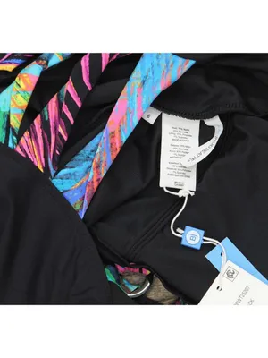 NWT Bleu Rod Beattie Thing Plunge Over-the-Shoulder One-Piece Swimsuit Black 6 thumbnail 4