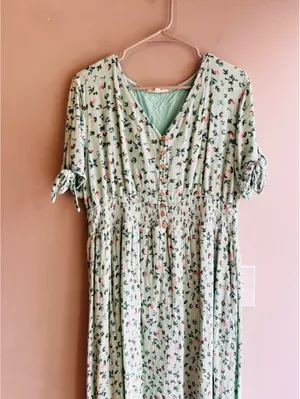 Reborn J Sunday Morning Dress Mint Floral Size 3X thumbnail 4