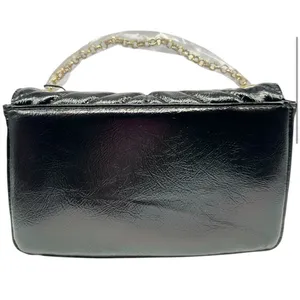 Nicole Miller New York Black Quilted Chain Strap Crossbody Bag Purse NWT thumbnail 2
