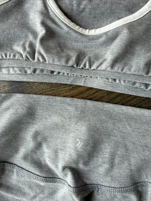 Old Navy PowerChill Side-Striped Leggings & Tank Matching Set size XS Grey NWOT thumbnail 8