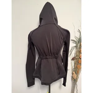 Lululemon Stopover Jacket Full‎ Zip Hooded Vented Black Womens Size 4 thumbnail 2