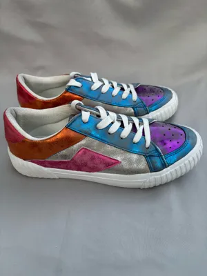 Blowfish Malibu Mens 8.5 Multicolor Colorblock Breathable Lace-Up Sneakers thumbnail 3