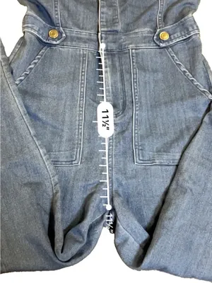 Blashe Denim Skinny Jumpsuit Medium Wash S Coastal Cowgirl Western Chic 70’s thumbnail 5