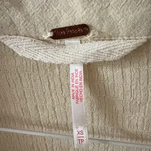 Free People Sunday Dreaming Collared Cotton Mini Dress XS Women’s Beige thumbnail 4