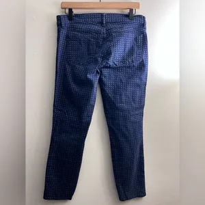 Tory Burch Tory navy daisy dots Emmy ankle crop pants size 29 thumbnail 3