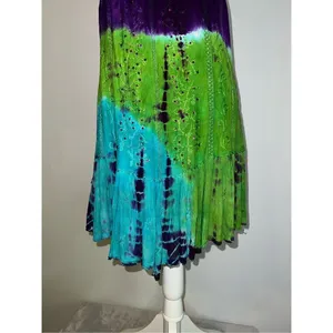 Women’s Tie Dye Spaghetti Strap Dress/top MEDIUM Green thumbnail 7