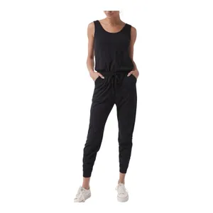 Pact Black‎ Organic Cotton All Day Easy Boho Resort Overall Jumpsuit Size Large thumbnail 9