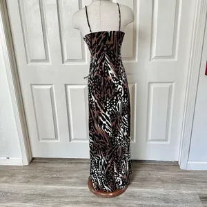 Fever leopard sleeveless maxi dress Brown Size undefined thumbnail 2