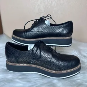 Exé Platform Loafers Metallic Black Scale Print Size 41 thumbnail 2