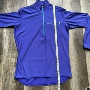 Patagonia Rare Vintage 1/2 Zip Pullover Base Layer Purple Teal Zipper Size Large thumbnail 7
