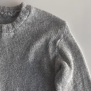 Brandy Melville Cropped Gray Marled Knit Sweater Pullover thumbnail 2