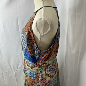 Under skies size large patchwork boho halter maxi dress thumbnail 8