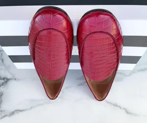 Purist crocodile effect leather loafers moccasins IT 35.5 US 5.5 thumbnail 5