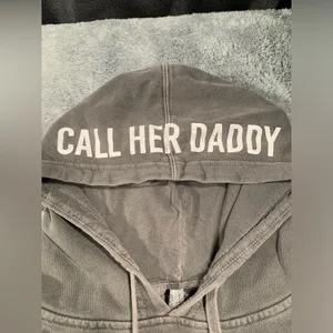 Call her daddy barstool Gray Hoodie small thumbnail 4