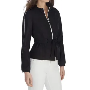 White‎ House Black Market Women's Sporty Tech Jacket Size 4 drawstring waist thumbnail 2