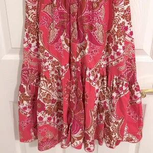 Love The Label Tatiana Floral Mini Ruffle Dress Clementine Pink Print Size Small thumbnail 7