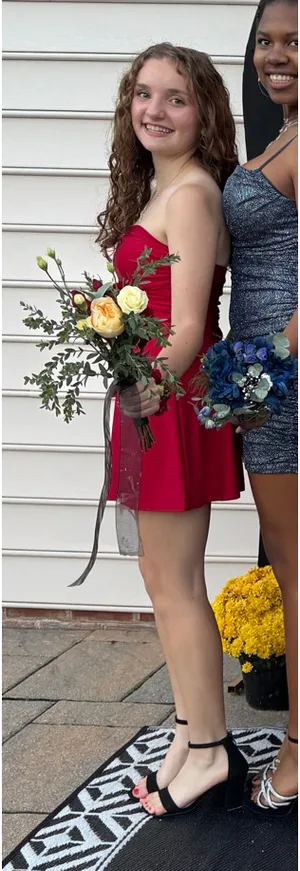 Red Windsor Homecoming Dress thumbnail 4
