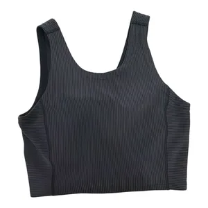 Lululemon Ribbed Softstreme Cropped Tank Top Black Size 8 thumbnail 1