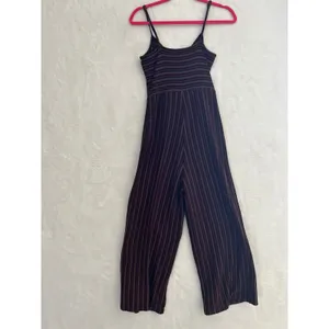 Forever 21 Jumpsuit Womens Small Striped Wide Leg Tie Front Ribbed Knit Multi‎ thumbnail 4