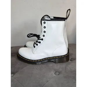 Dr. Martens White Lace-Up Women's Combat Boots with Black Laces thumbnail 6