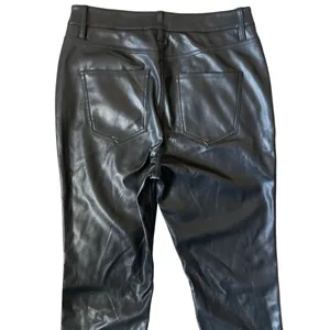 AFRM x REVOLVE Vegan Leather Mini-Flare High-Rise Noir Graysen Pant Size 29 Tall thumbnail 11