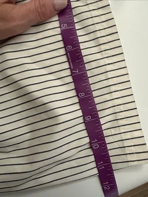 American Eagle Outfitters White Pants with Black Pinstripes thumbnail 8