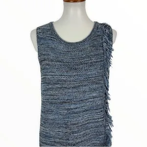 Anthropologie‎ Holding Horses Knit Dress Small Blue Sleeveless Midi thumbnail 2