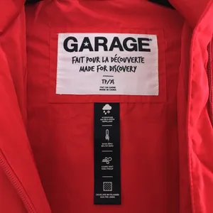 Garage Red Puffer Drop Shoulder Jacket thumbnail 3