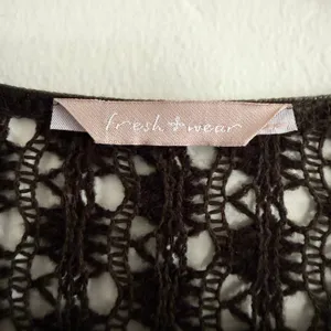 Fresh Wear Dark Olive Green Open Knit Velvet Trim Tie Bell Sleeve Cardigan thumbnail 6