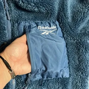 Blue‎ sherpa hoodie faux fur front pockets comfy small sherpa hoodie zip jacket thumbnail 7