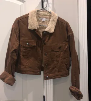 Pink Lily Brown Corduroy Utility Jacket thumbnail 1