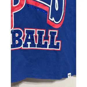 Philadelphia Phillies Oversized‎ Rhinestone Crop Top Tee Baseball MLB Sporty S thumbnail 7